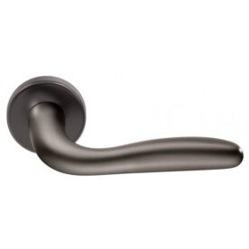 Deurklink Geo Black Pearl RVS BIOV set