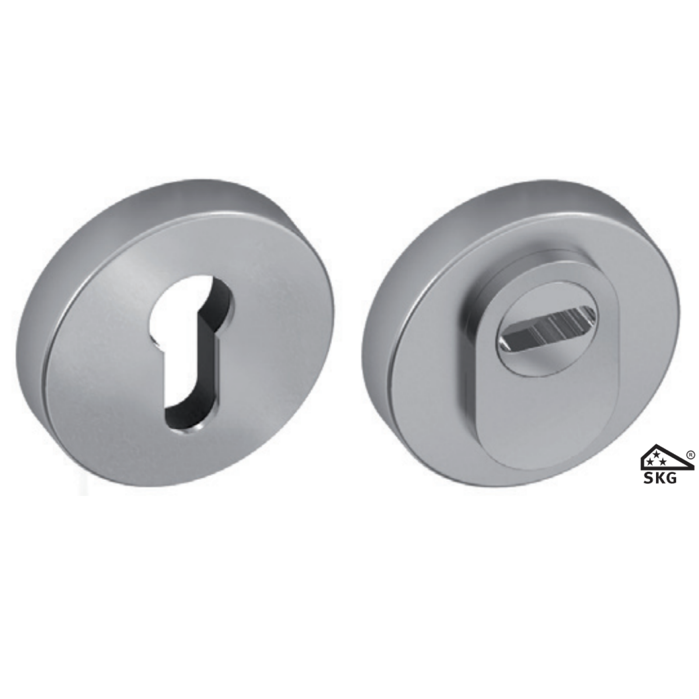 Cilinderrozet RVS SKG*** UTB set