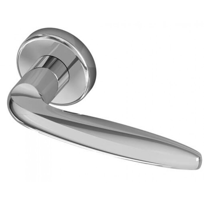 Deurklink Kobe Crystal RVS BIOV set